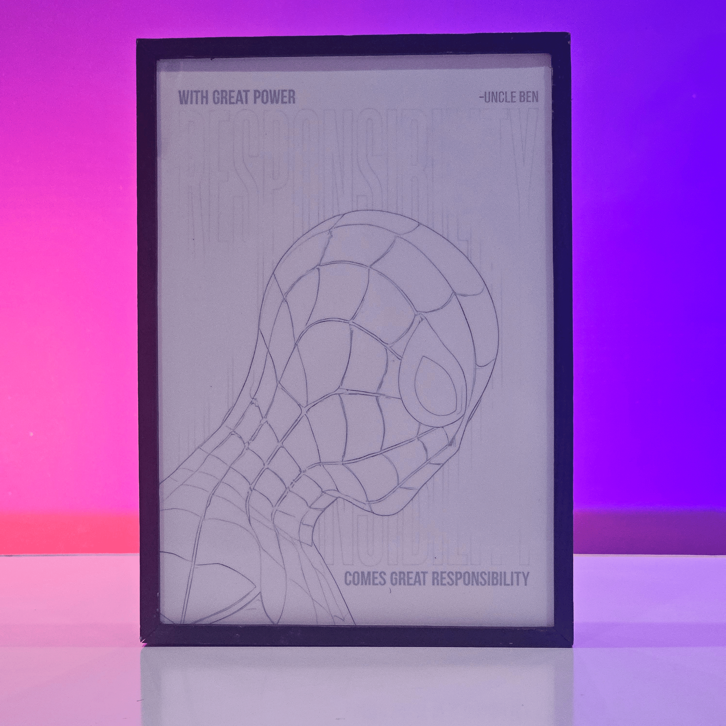 Spider Man Backlit Frame