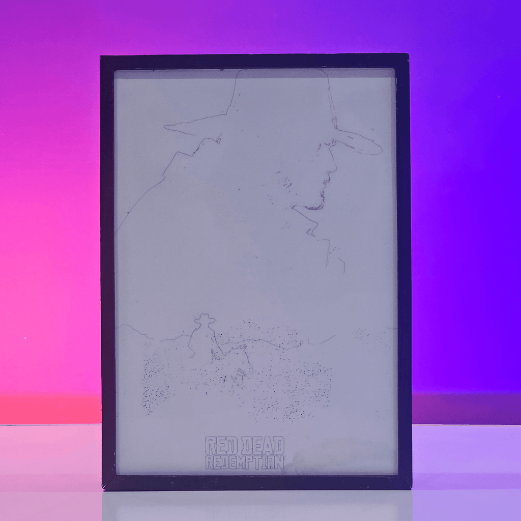 Red Dead Redemption 2 Backlit Frame Decorornament 