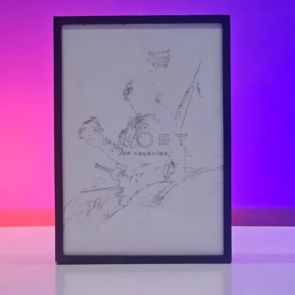 Ghost of Tsushima Backlit Frame — Premium Gaming Wall Art Pakistan