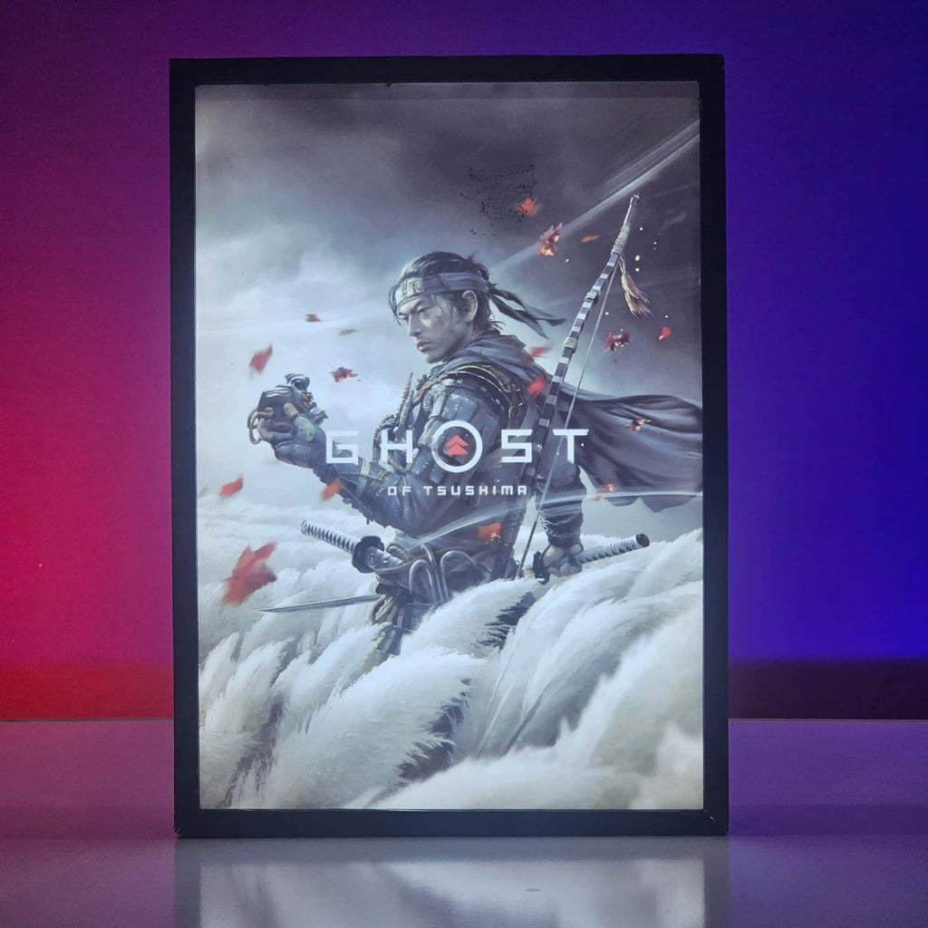 Ghost of Tsushima Backlit Frame — Premium Gaming Wall Art Pakistan