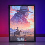 Red Dead Redemption 2 Backlit Frame — Gaming Room Decor Pakistan