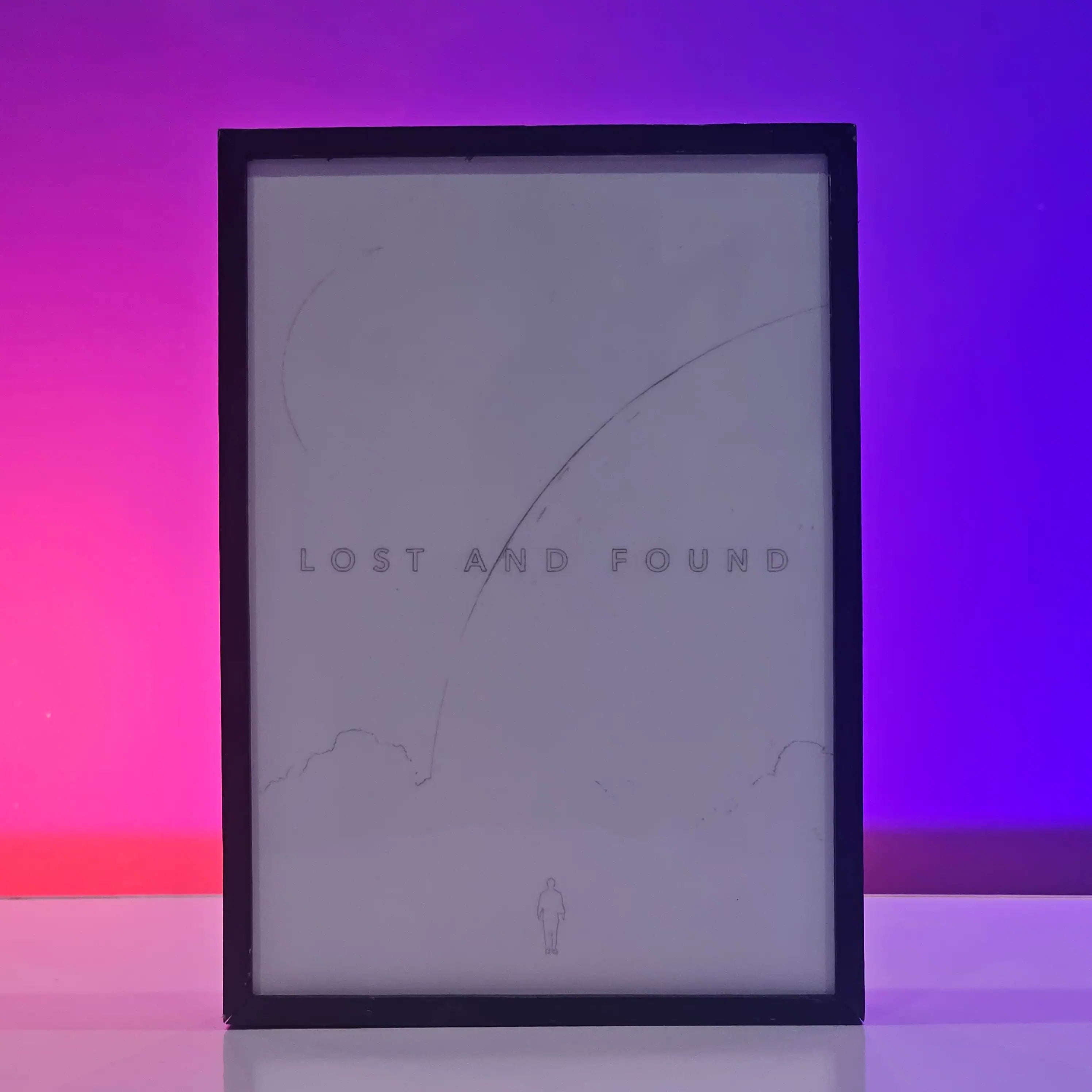 Lost & Found Motivational Backlit Frame – Trending LED Decor