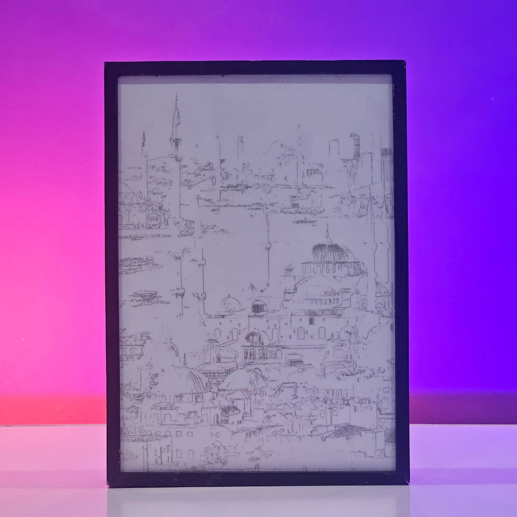 Turkish Mosque Backlit Frame – Islamic Architecture LED Wall Art Pakistan
