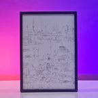 Turkish Mosque Backlit Frame – Islamic Architecture LED Wall Art Pakistan