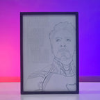 Iron Man Motivational Backlit Frame