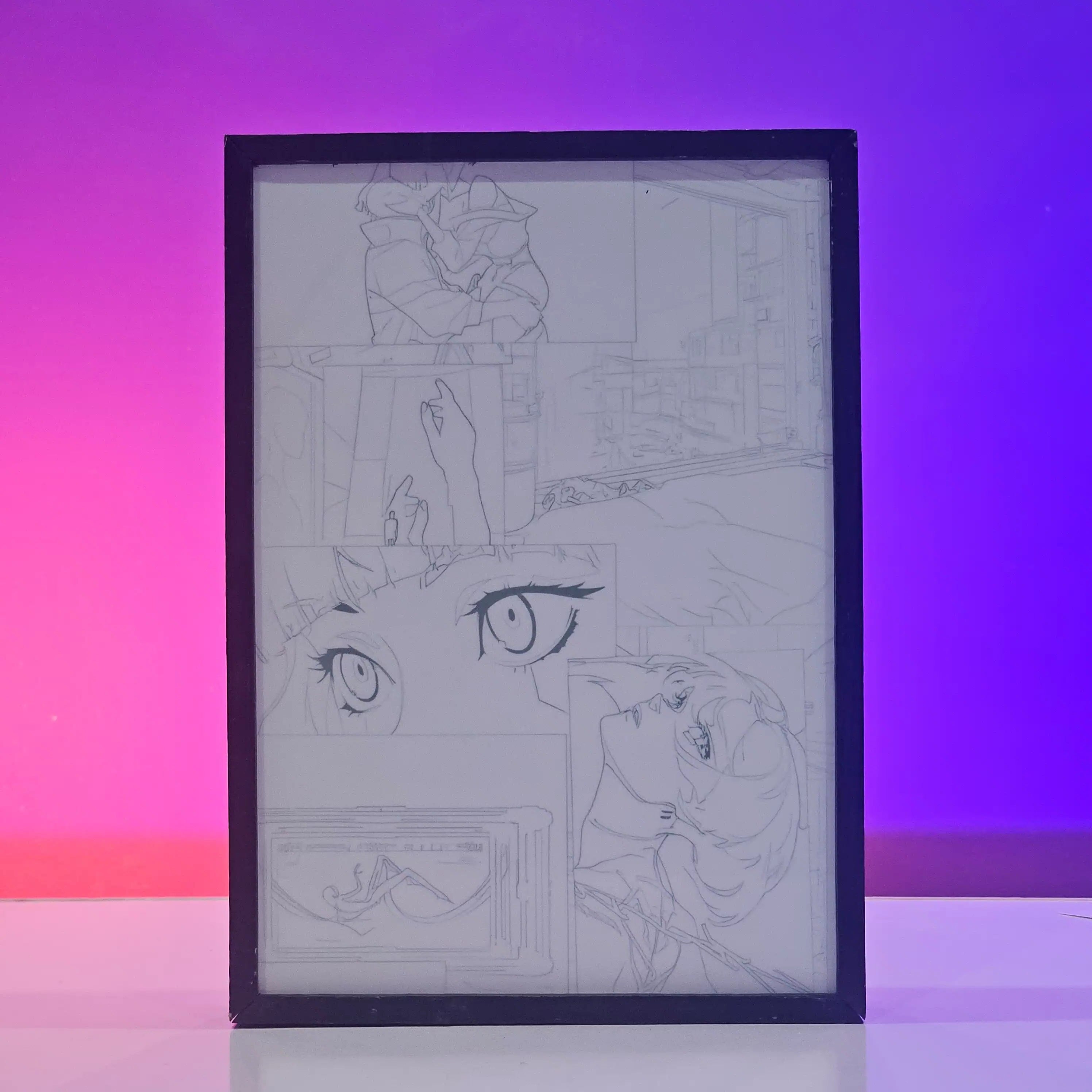 Neon Dreamscape Backlit Frame