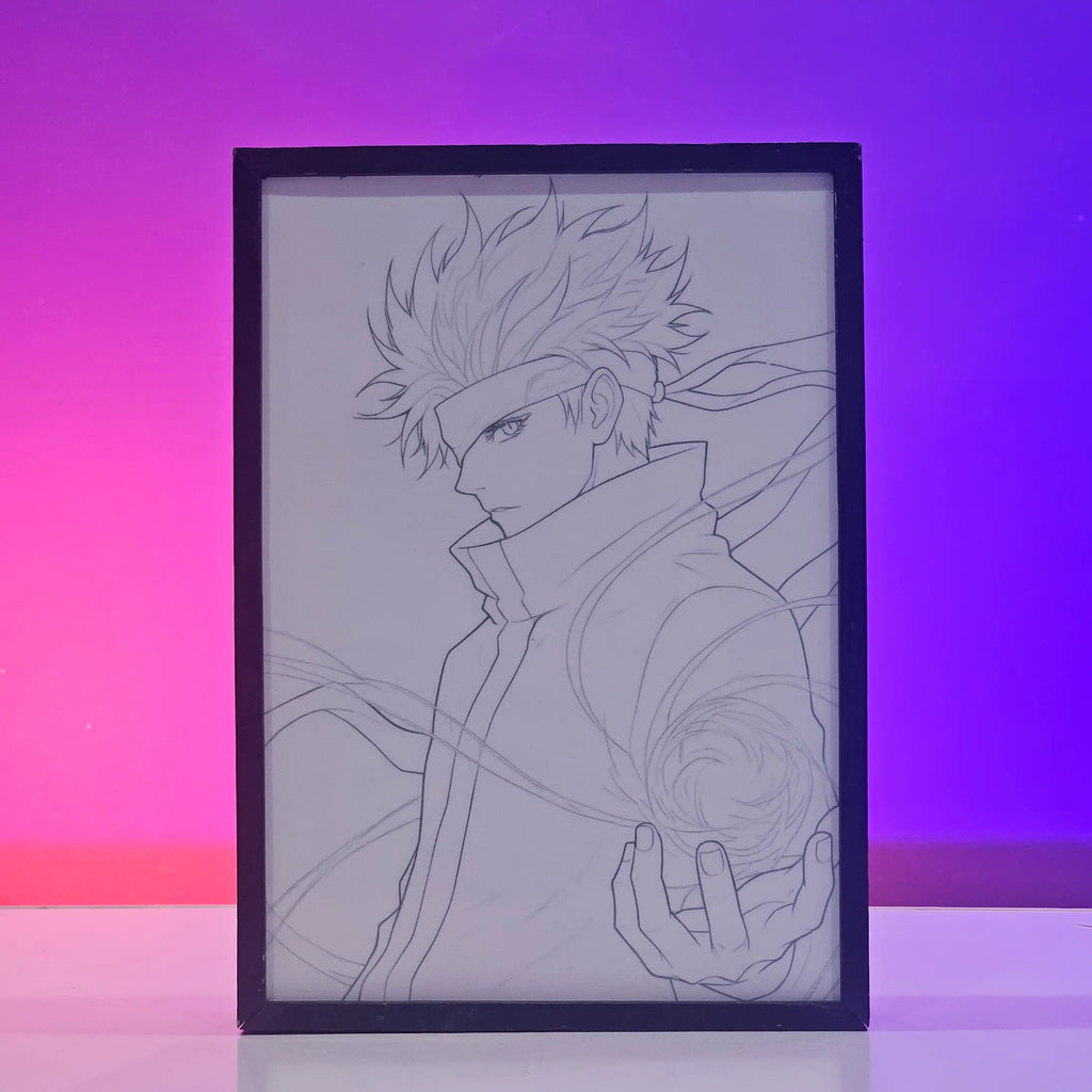 Jujutsu Kaisen Backlit Frame – Yuji & Sukuna Anime LED Wall Art
