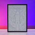 Miles Morales Spider-Man Backlit Frame – Marvel LED Wall Art Pakistan