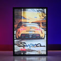 Supra Poster Backlit Frame – LED Car Wall Art