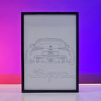 Supra Poster Backlit Frame – LED Car Wall Art