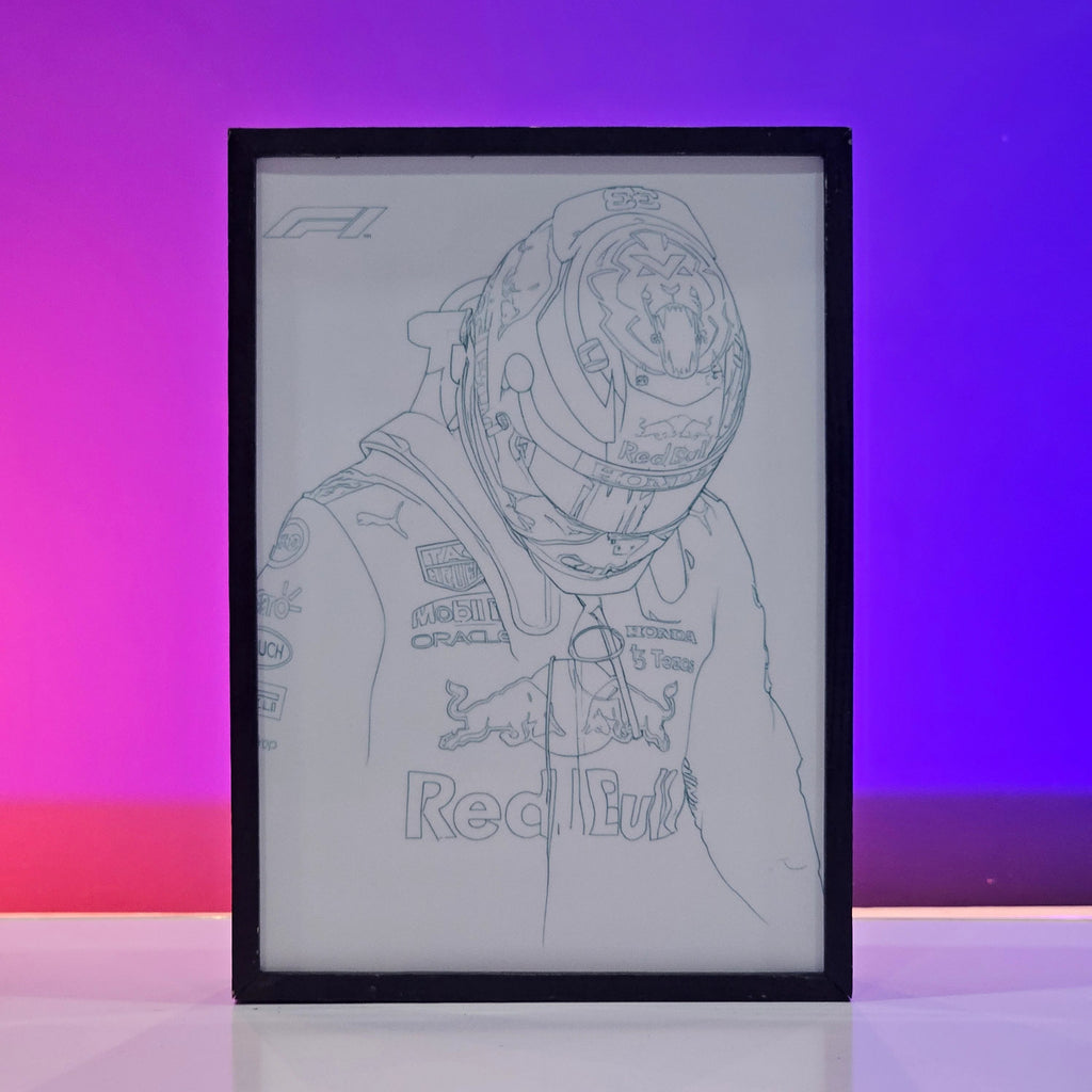 Max Verstappen F1 Poster Backlit – Premium LED Frame Pakistan
