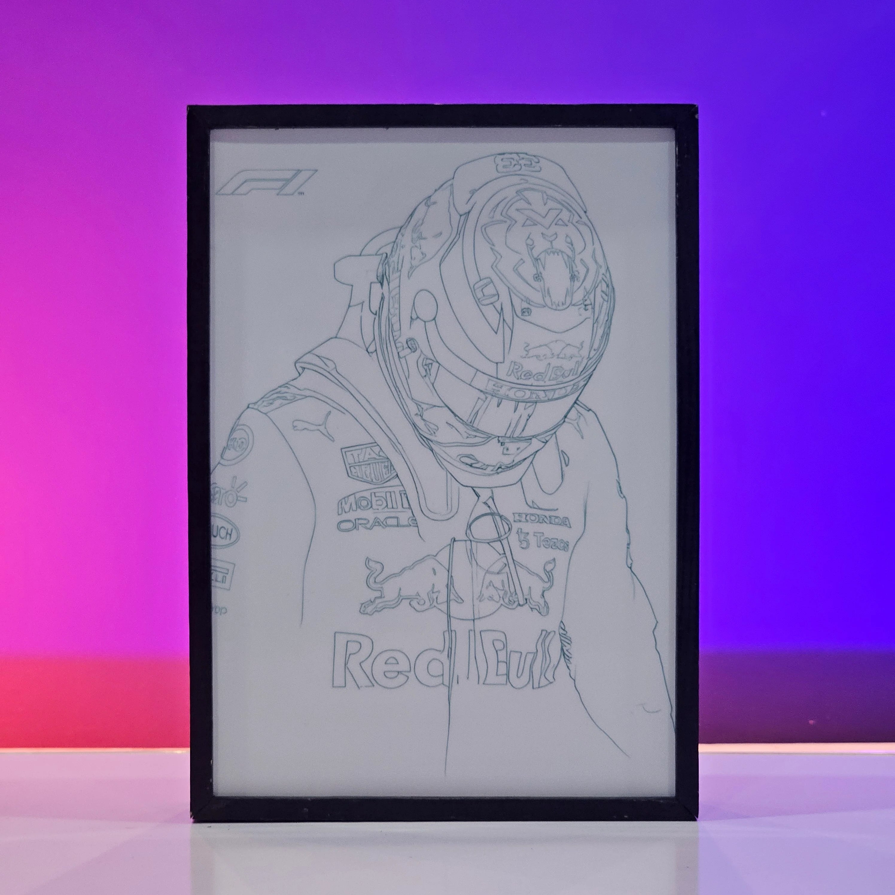 Max Verstappen F1 Poster Backlit – Premium LED Frame Pakistan