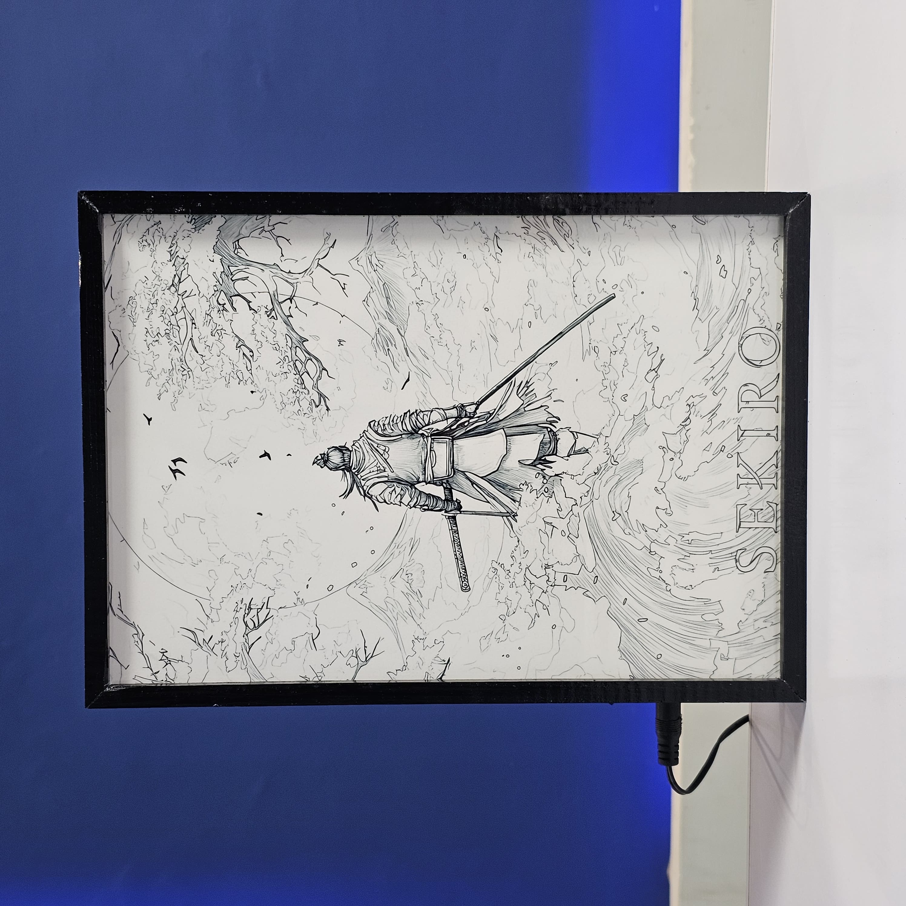 Sekiro Game Backlit Frame – LED Game Wall Art