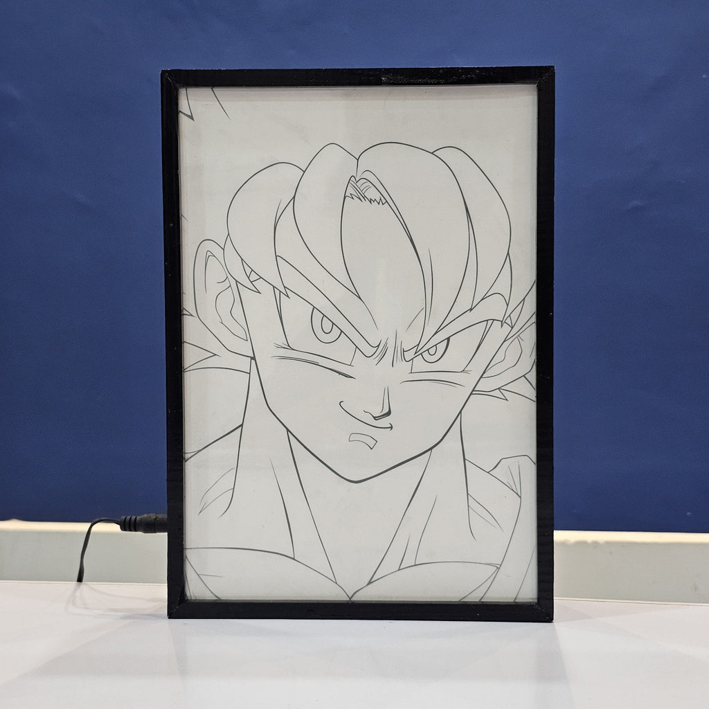 Goku Anime Backlit Frame – LED Anime Wall Art