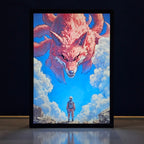 Naruto Kurama Backlit Frame – LED Anime Wall Art