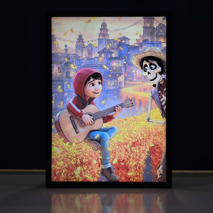 Disney Coco Miguel Backlit Frame – LED Movie Wall Art