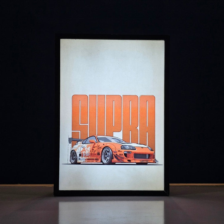 Toyota Supra A80 Backlit Frame – LED Car Wall Art