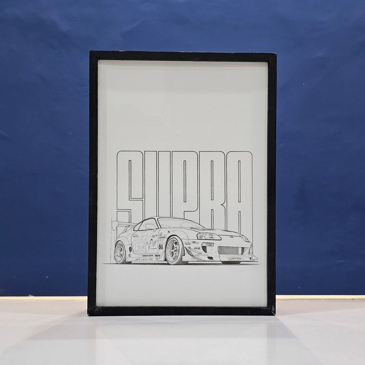Toyota Supra A80 Backlit Frame – LED Car Wall Art