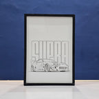 Toyota Supra A80 Backlit Frame – LED Car Wall Art