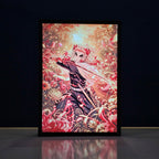 Demon Slayer Rengoku Backlit Frame – LED Anime Wall Art