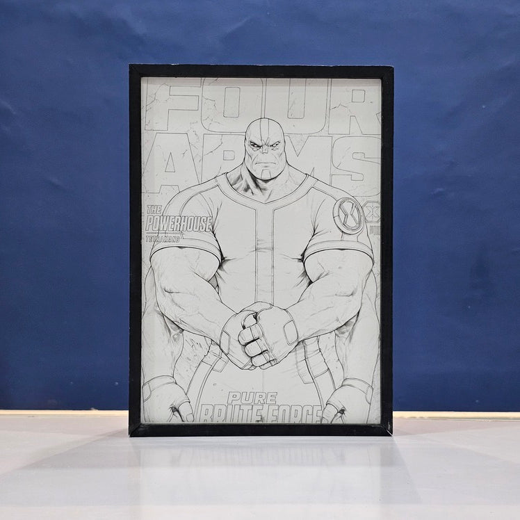 Four Arms Powerhouse Backlit Frame – LED Anime Wall Art