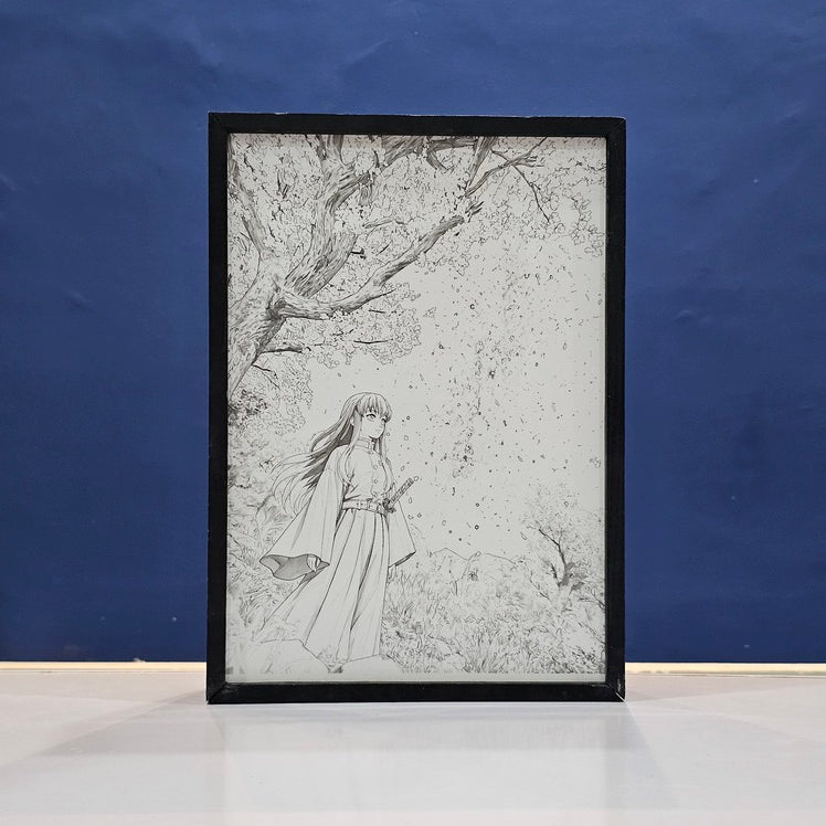 Sakura Mist Backlit Frame – LED Anime Wall Art
