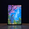 Sakura Mist Backlit Frame – LED Anime Wall Art