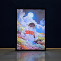 Cosmic Astronaut Backlit Frame – LED Galaxy Wall Art Pakistan