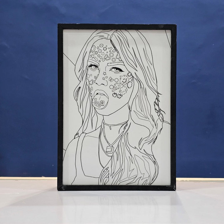 Olivia Rodrigo Sour Backlit Frame – LED Music Wall Art