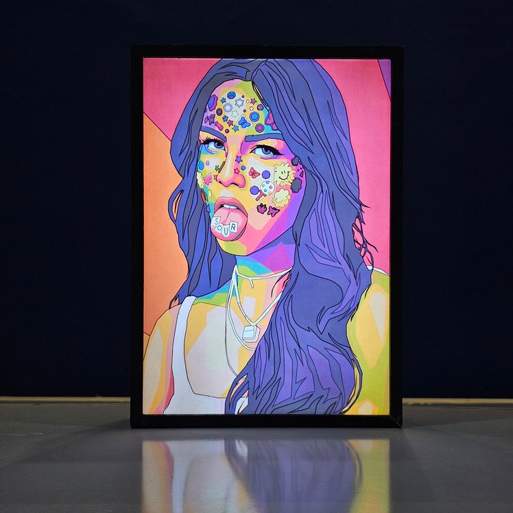 Olivia Rodrigo Sour Backlit Frame – LED Music Wall Art