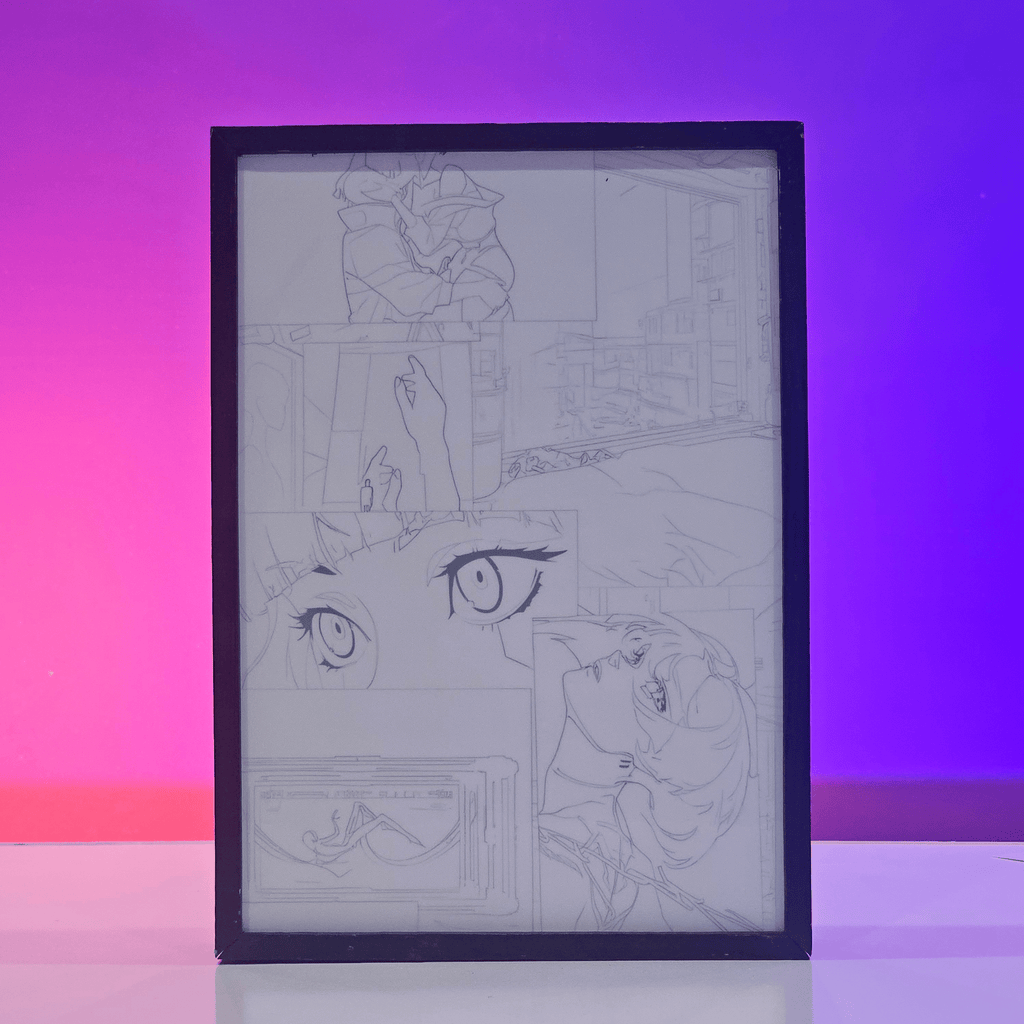 Neon Dreamscape – Anime Aesthetic Collage Backlit