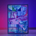 Neon Dreamscape – Anime Aesthetic Collage Backlit