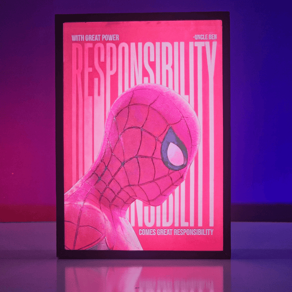 Spider Man Backlit Frame