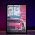 Dodge Challenger Poster backlit