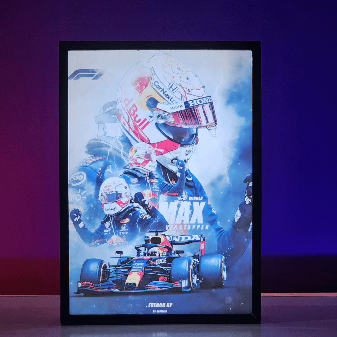 Max Verstappen F1 Poster backlit