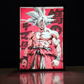 Framed poster of Goku Ultra Instinct Backlit Frame For Anime Lovers