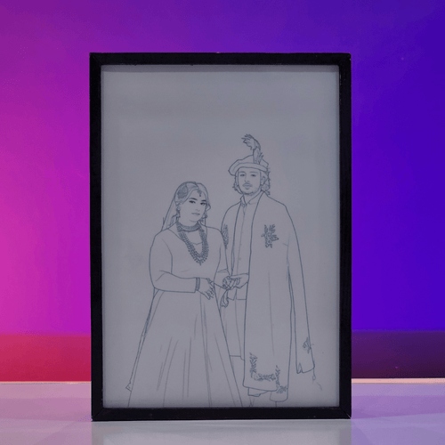 Custom Couple Backlit Frame