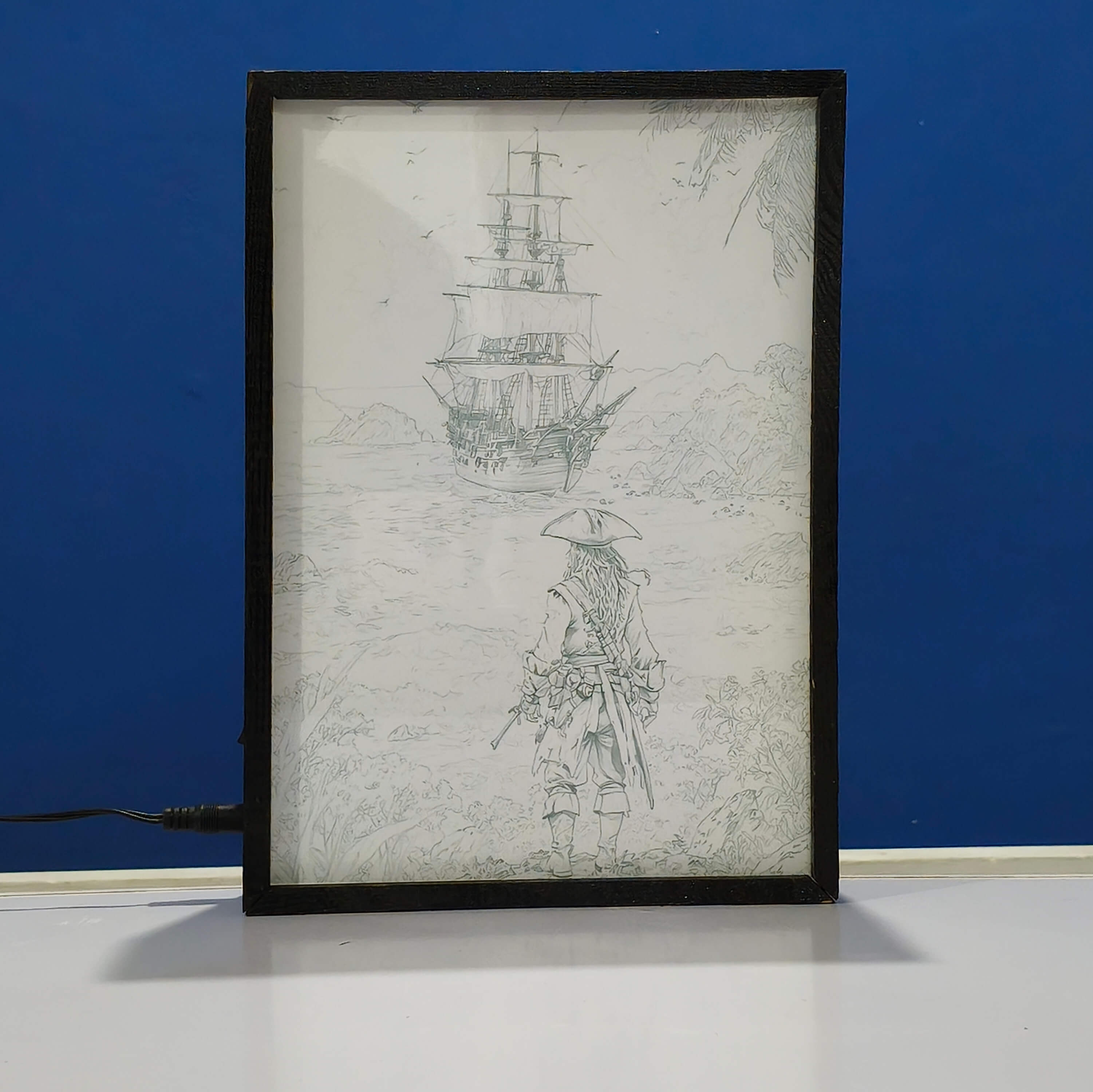 jack Sparrow Backlit Frame – LED Movies Wall Art