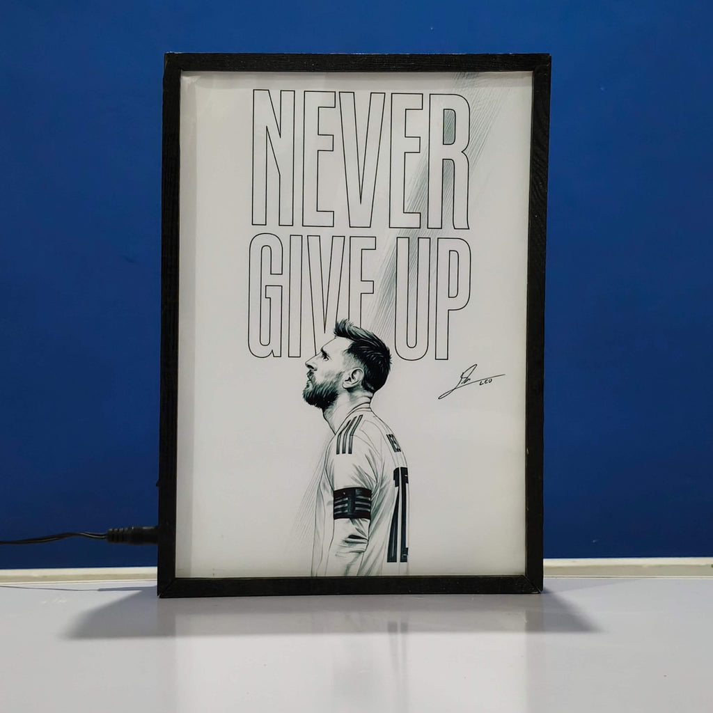 Lionel Messi Backlit Frame – LED Sports Wall Art