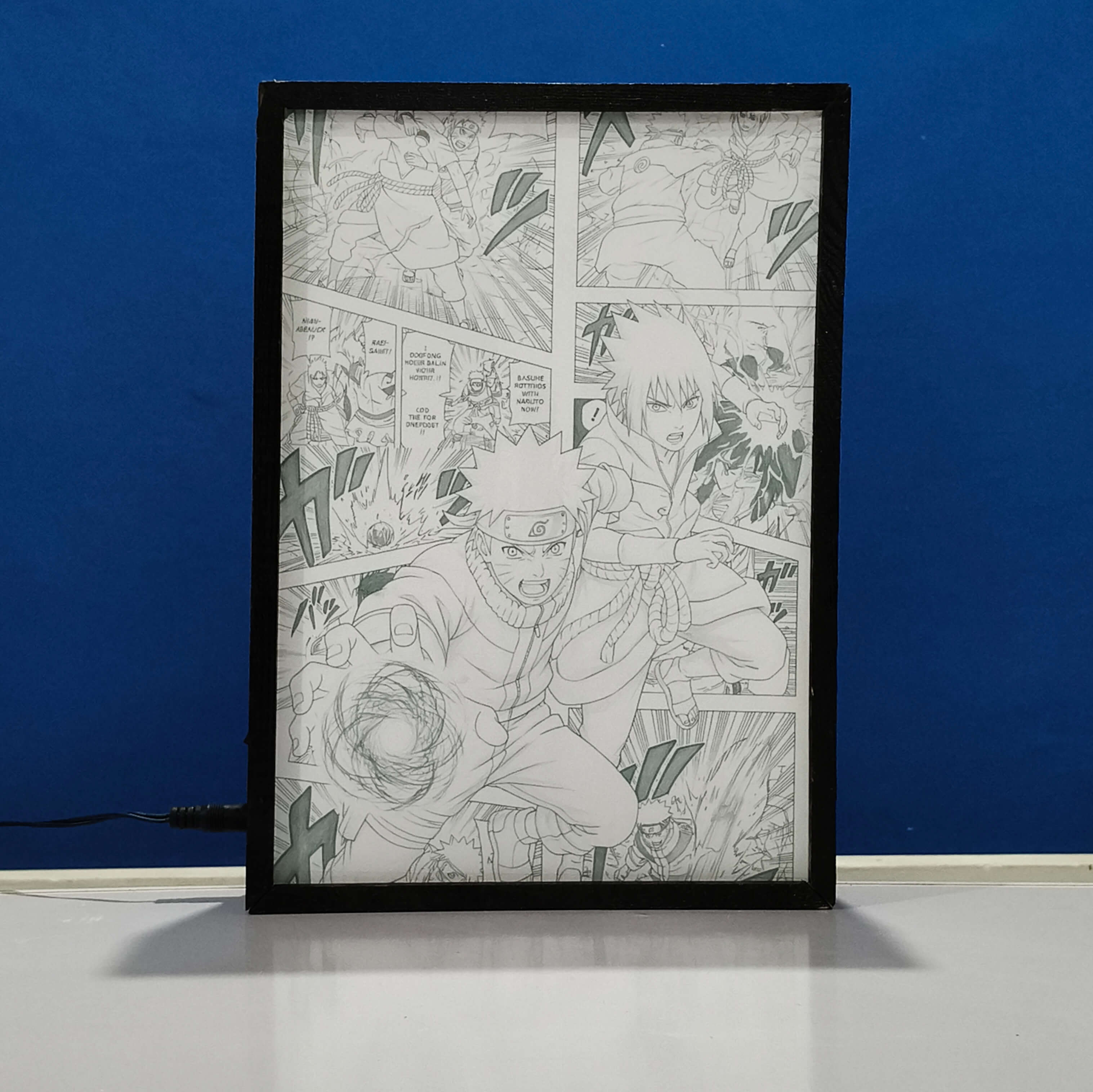 Naruto Shippuden Backlit Frame – LED Anime Wall Art