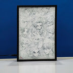 Demon Slayer Backlit Frame – LED Anime Wall Art