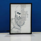God of War Kratos Backlit Frame – LED Games Wall Art