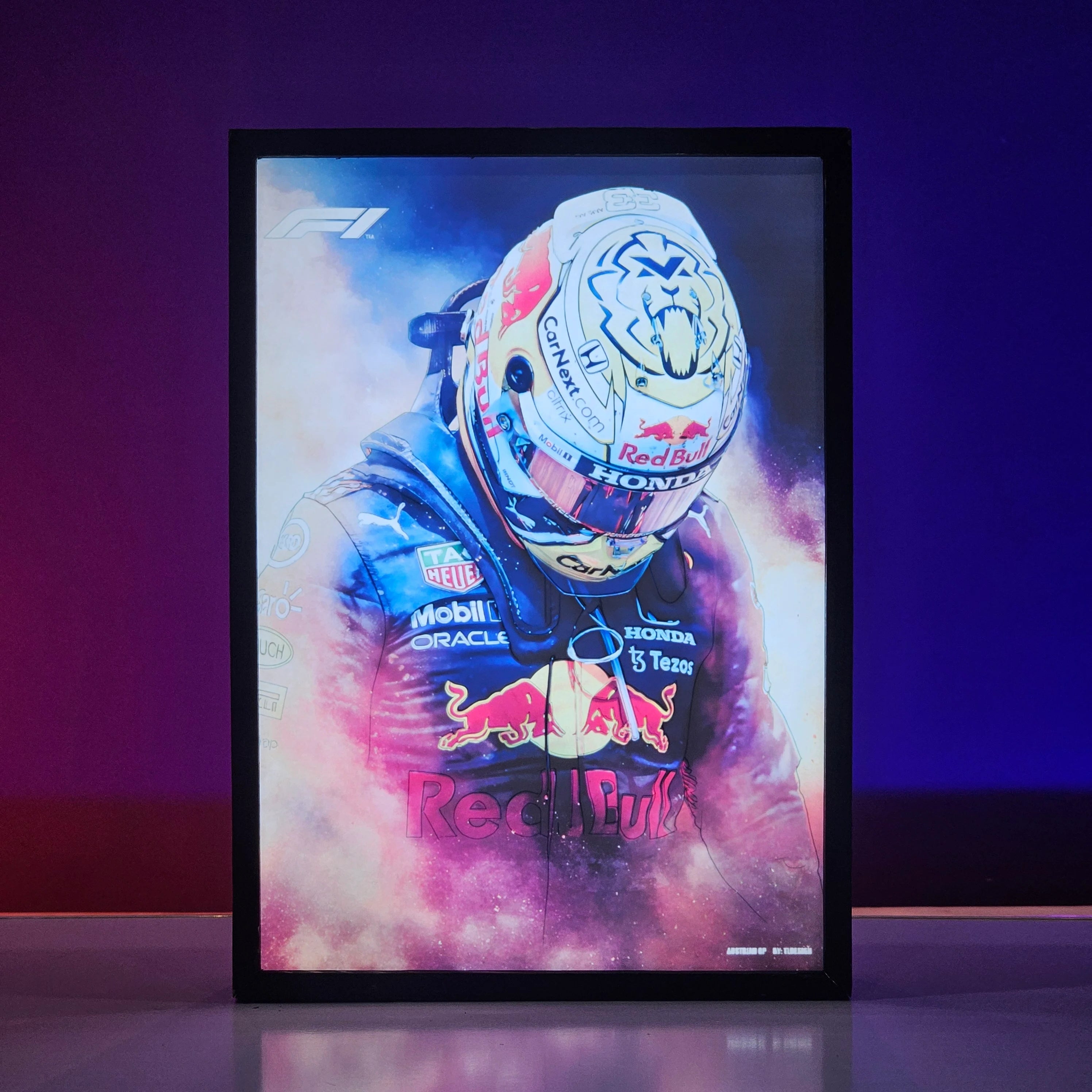 Max Verstappen F1 LED frame wall decor in Pakistan