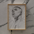 Kylian Mbappé Backlit Frame