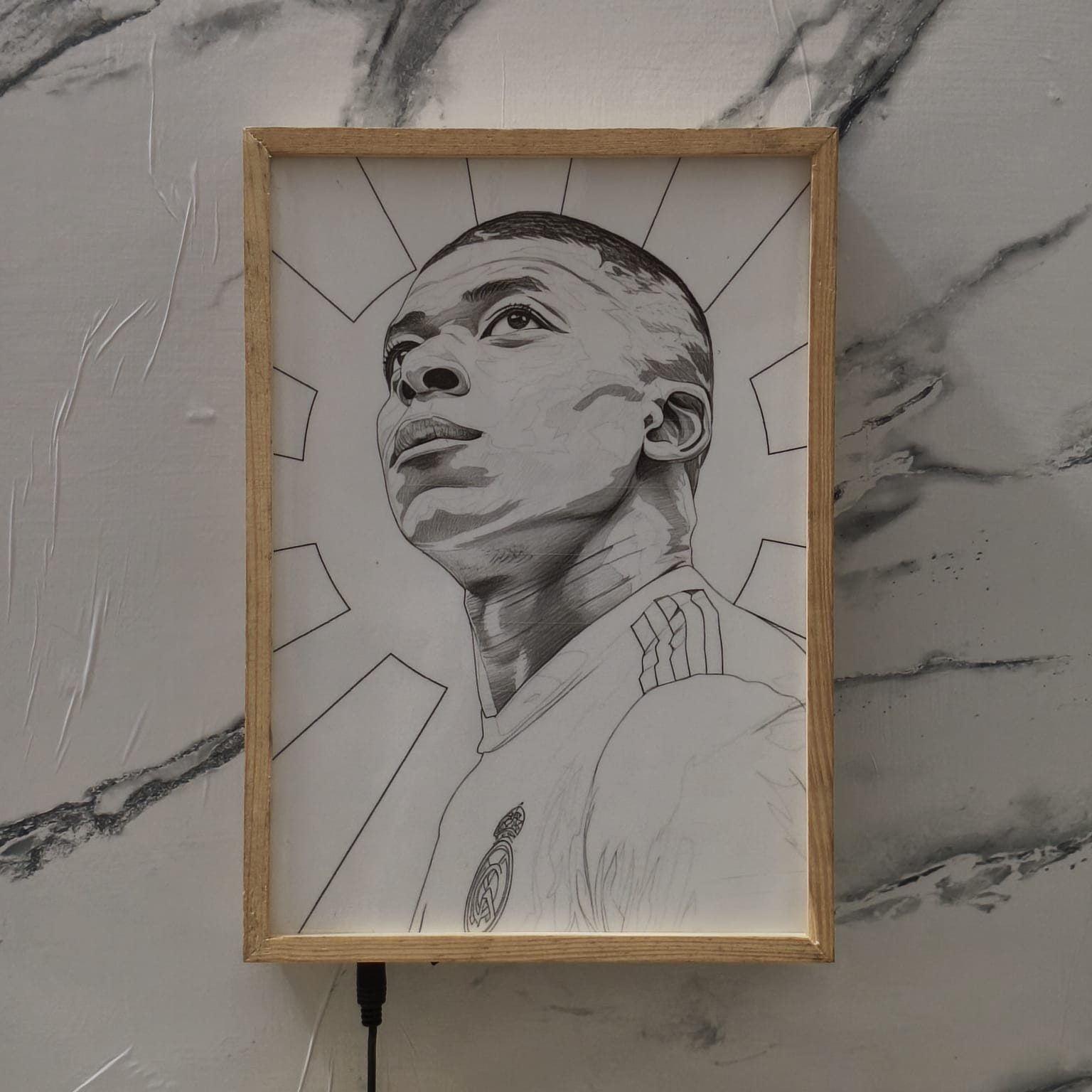 Kylian Mbappé Backlit Frame