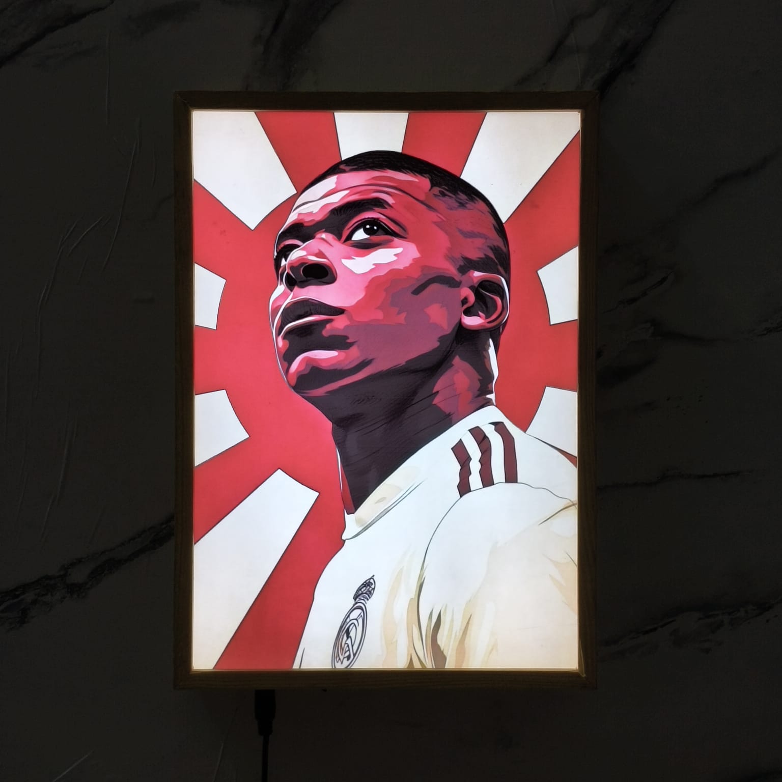 Kylian Mbappé Backlit Frame