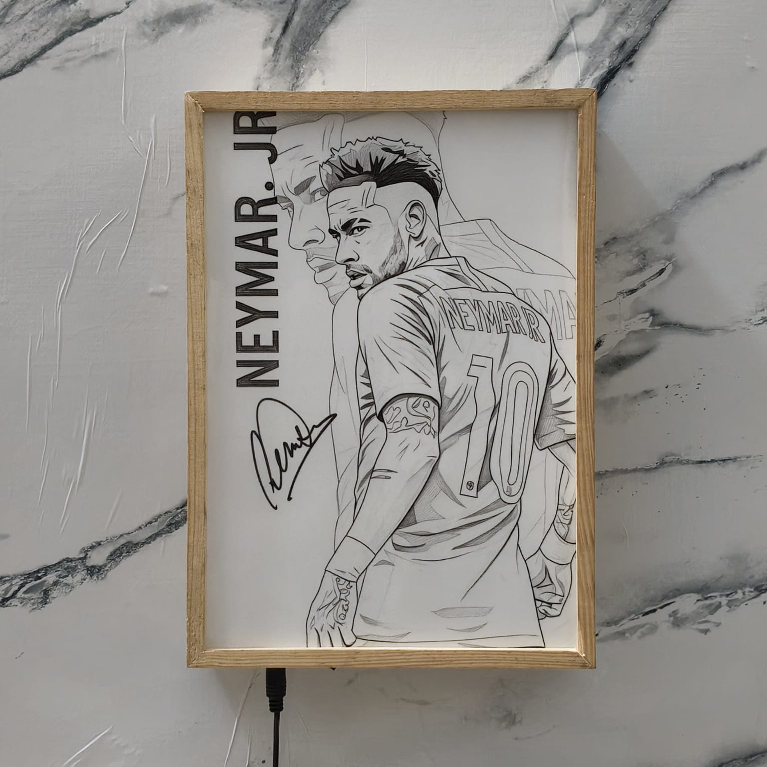 Neymar Da Silva Backlit Frame