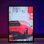 Red Muscle Car Poster
