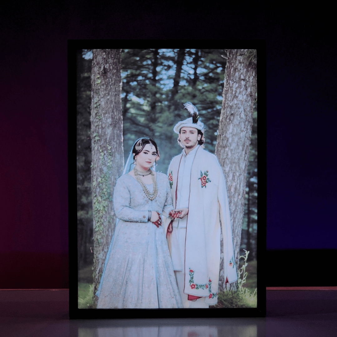 Custom Couple Backlit Frame