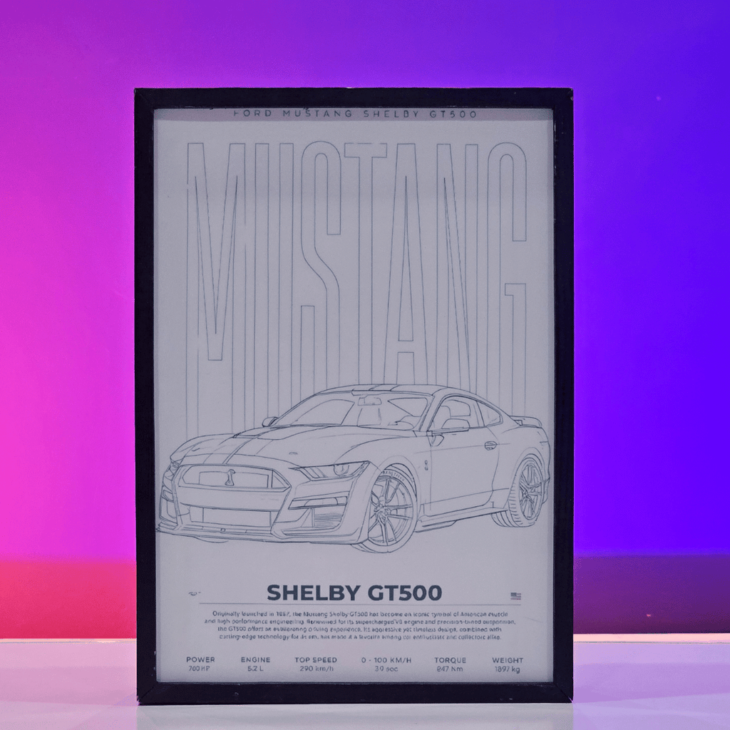 Mustang Shelby Poster backlit